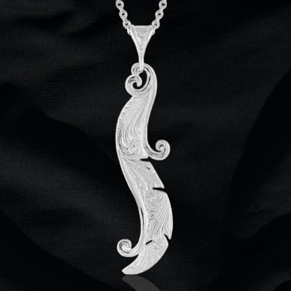 MONTANA SILVERSMITHS DREAMWEAVER FEATHER NECKLACE New! - Picture 2 of 5